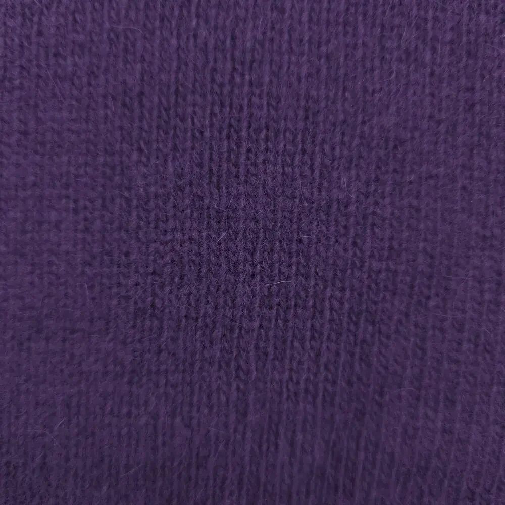 Sarah Spencer Lambswool Angora Quiet Lux Purple Mock Neck Flared Sleeve Cardi L - Picture 13 of 14